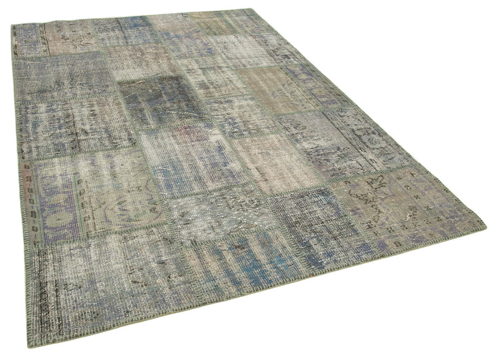 6x8 Grey Patchwork Rug - 32015