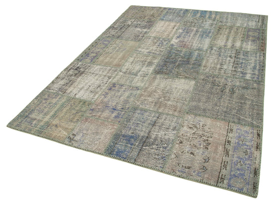 6x8 Grey Patchwork Rug - 32015