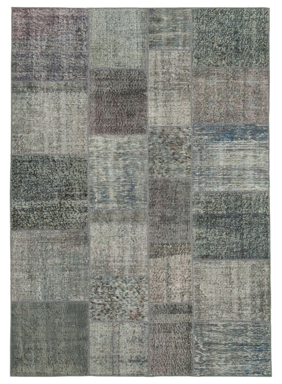 6x8 Grey Patchwork Rug - 32025