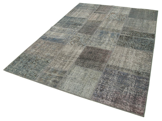 6x8 Grey Patchwork Rug - 32025