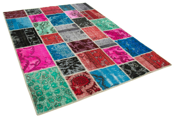 6x8 Multicolor Patchwork Rug - 32036