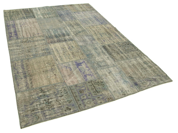 6x8 Grey Patchwork Rug - 32042