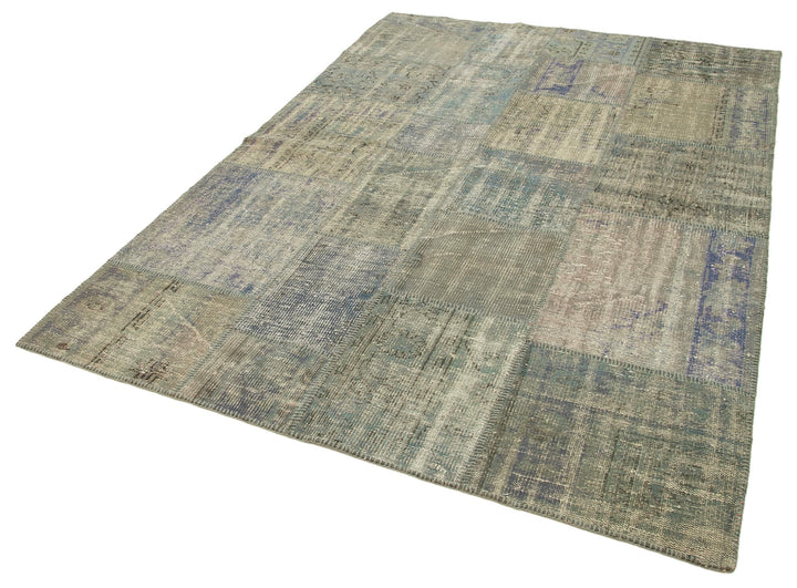 6x8 Grey Patchwork Rug - 32042