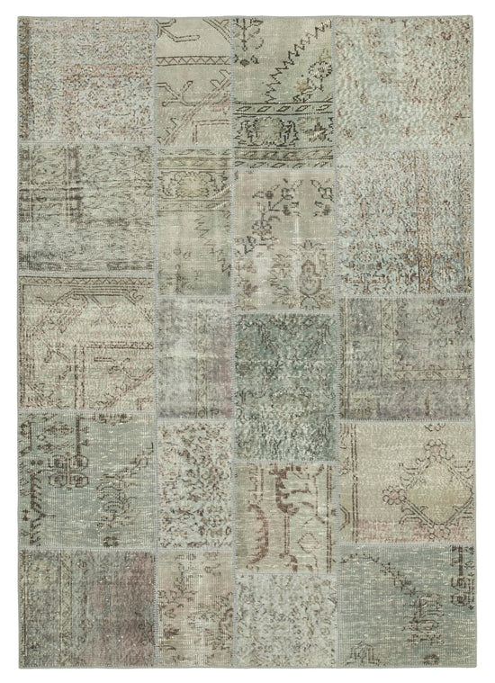 6x8 Grey Patchwork Rug - 32043