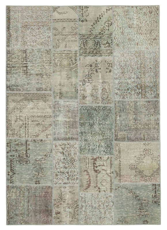 6x8 Grey Patchwork Rug - 32043