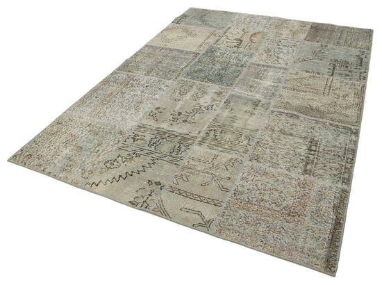 6x8 Grey Patchwork Rug - 32043