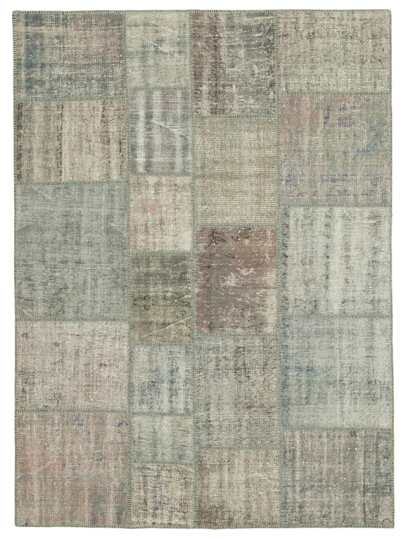 6x8 Grey Patchwork Rug - 32045
