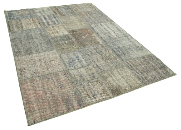 6x8 Grey Patchwork Rug - 32045