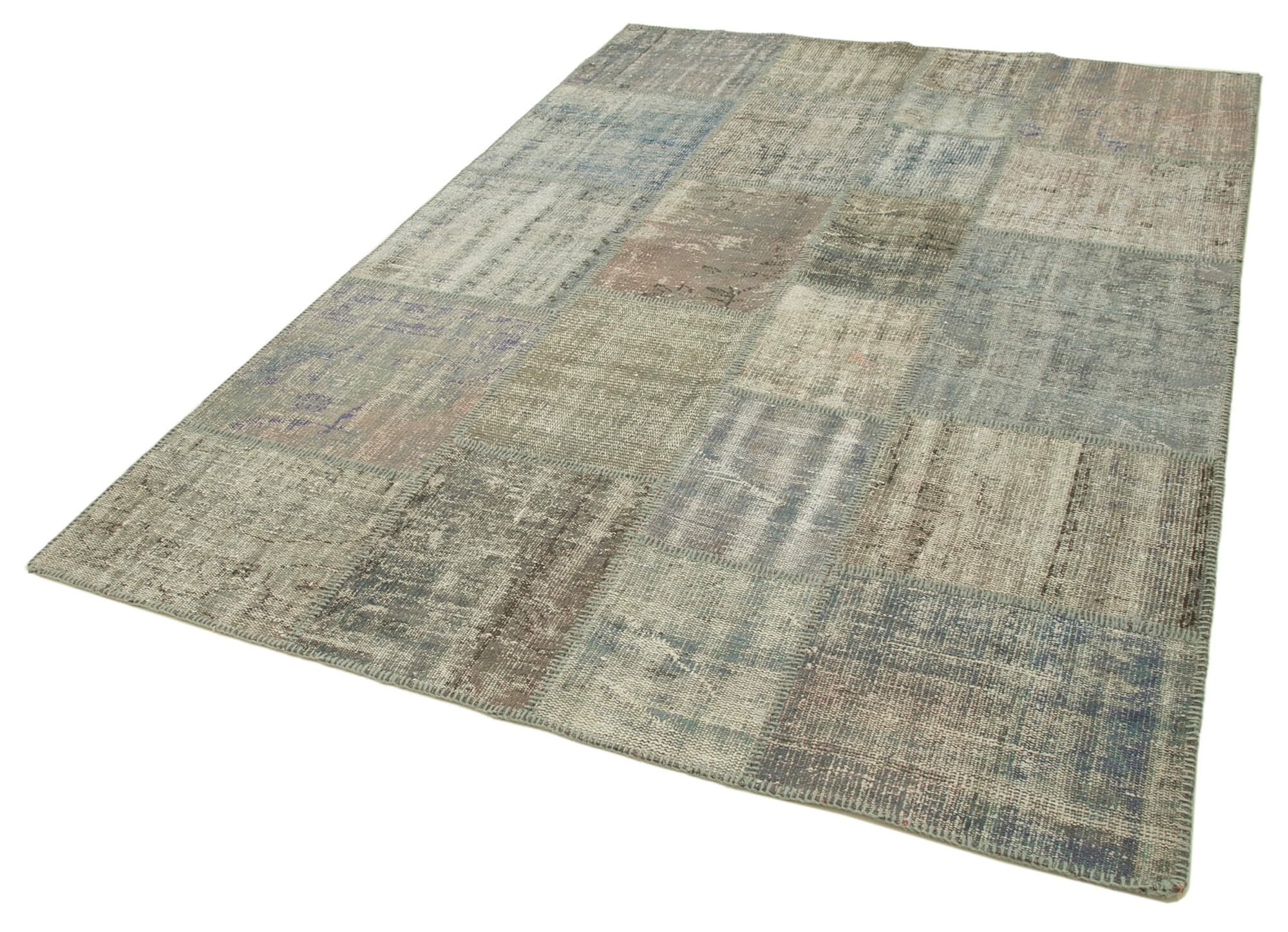 6x8 Grey Patchwork Rug - 32045