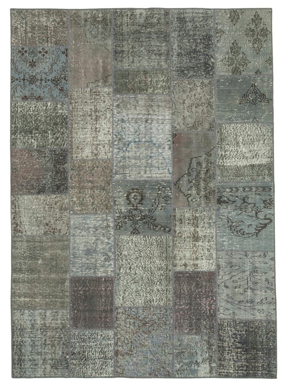 6x8 Grey Patchwork Rug - 32046