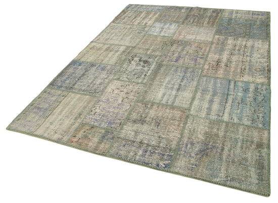 6x8 Grey Patchwork Rug - 32057