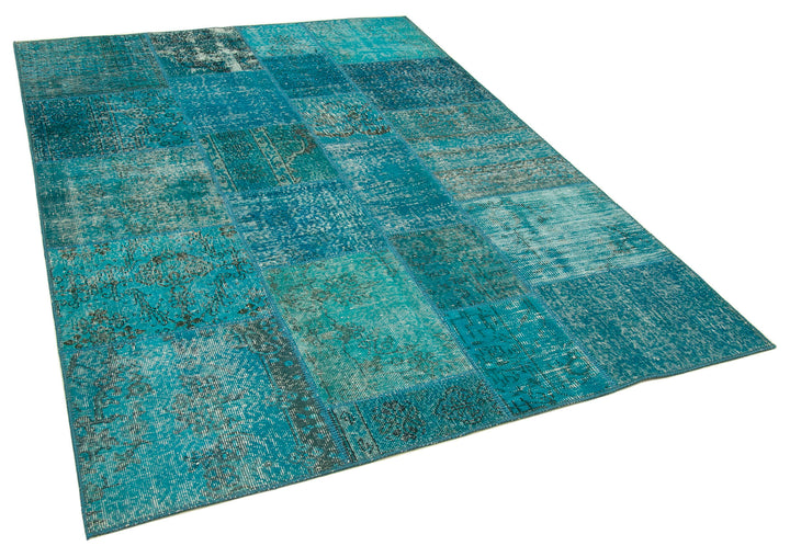 6x8 Turquoise Patchwork Rug - 32067