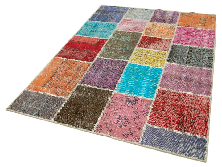 5x7 Multicolor Patchwork Rug - 32076