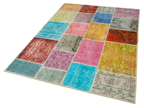 5x7 Multicolor Patchwork Rug - 32081