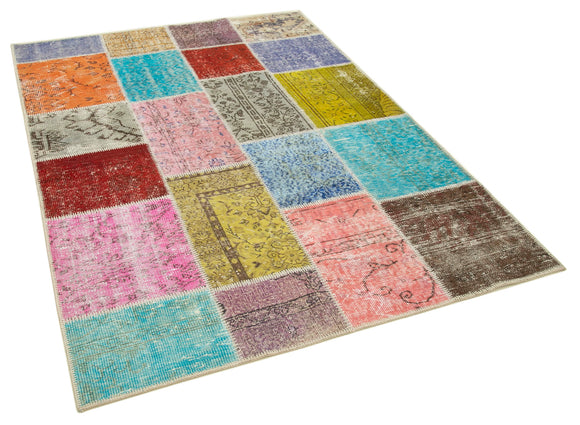 5x7 Multicolor Patchwork Rug - 32083