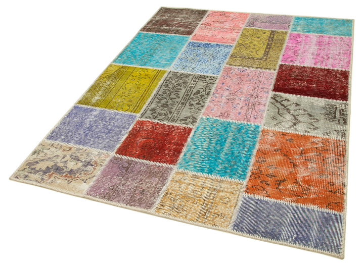 5x7 Multicolor Patchwork Rug - 32083