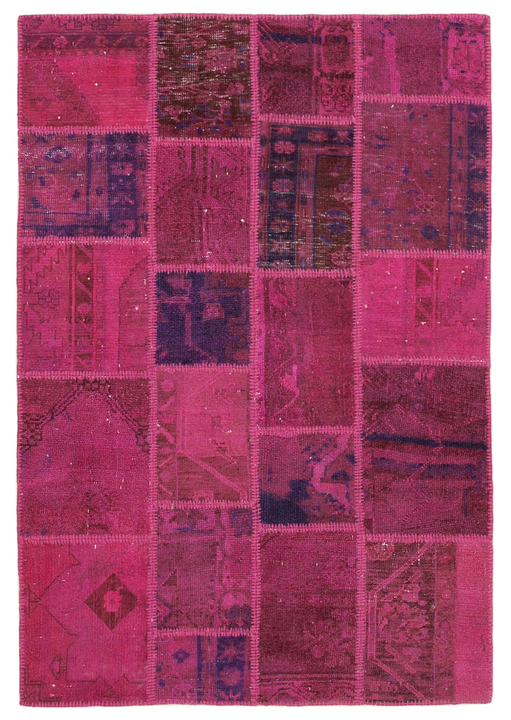 5x7 Pink Patchwork Rug - 32084