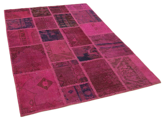 5x7 Pink Patchwork Rug - 32084