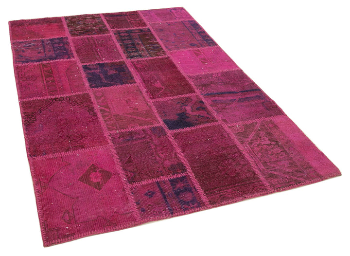 5x7 Pink Patchwork Rug - 32084