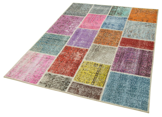 5x7 Multicolor Patchwork Rug - 32087