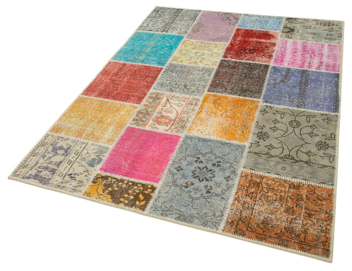 5x7 Multicolor Patchwork Rug - 32088