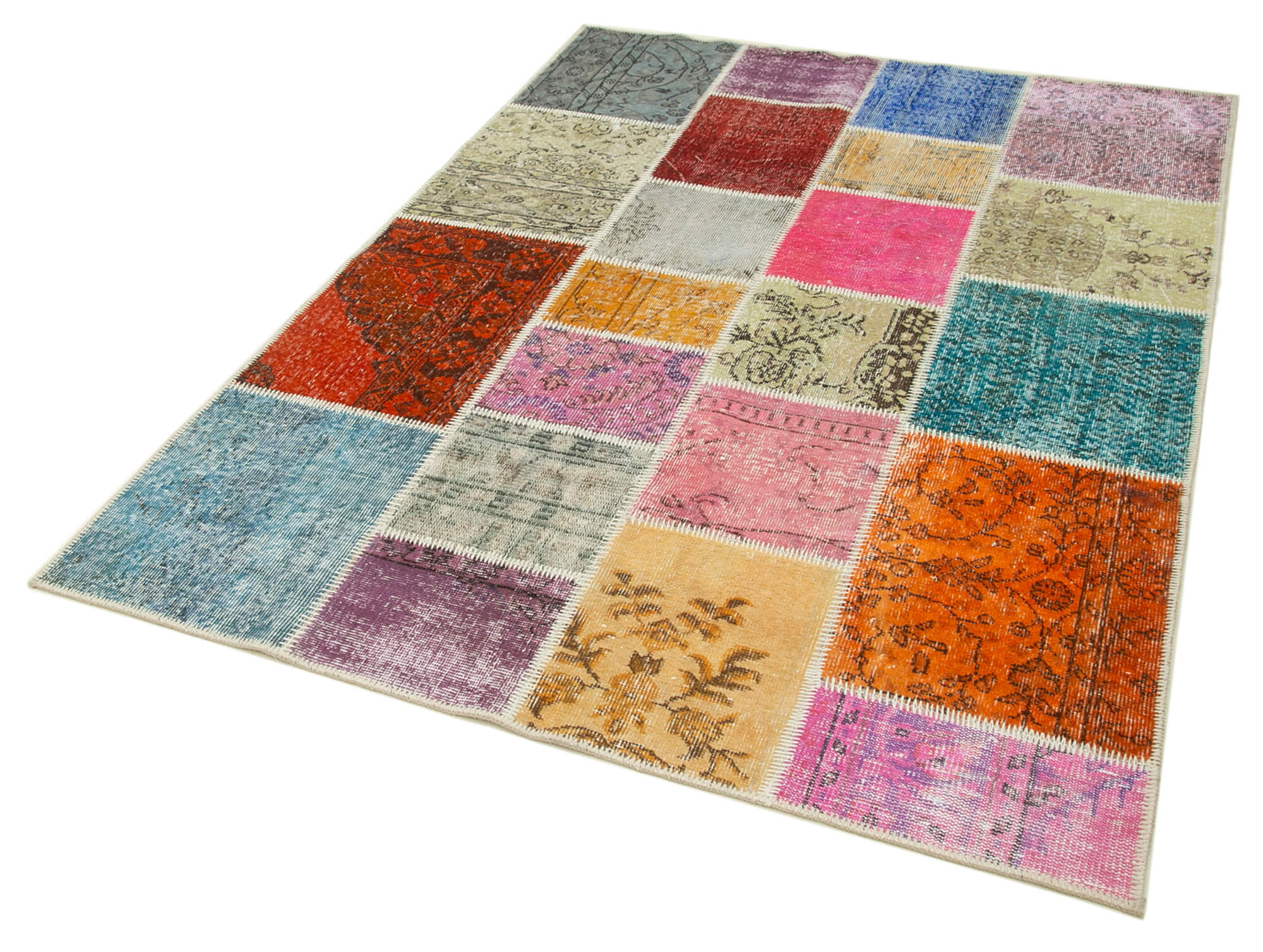 5x7 Multicolor Patchwork Rug - 32092