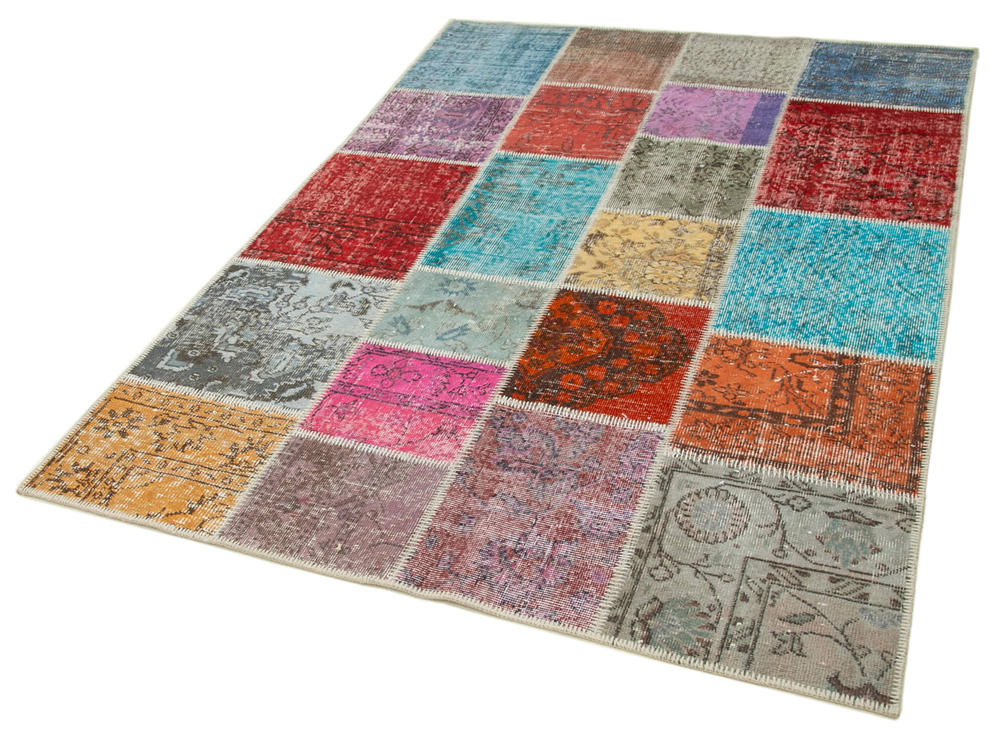 5x7 Multicolor Patchwork Rug - 32094