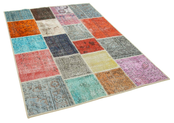 5x7 Multicolor Patchwork Rug - 32098