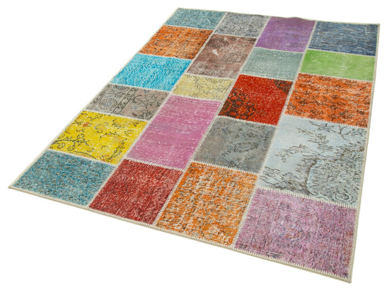 5x7 Multicolor Patchwork Rug - 32101