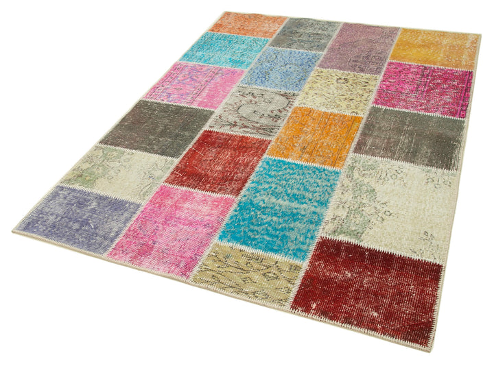 5x7 Multicolor Patchwork Rug - 32105