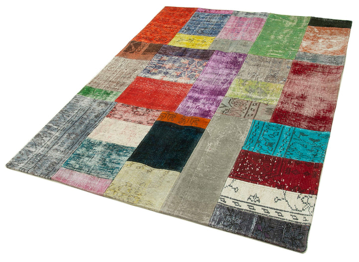 5x7 Multicolor Patchwork Rug - 32112