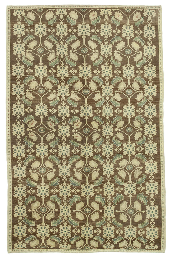 5x8 Beige Vintage Anatolian Rug - 32118