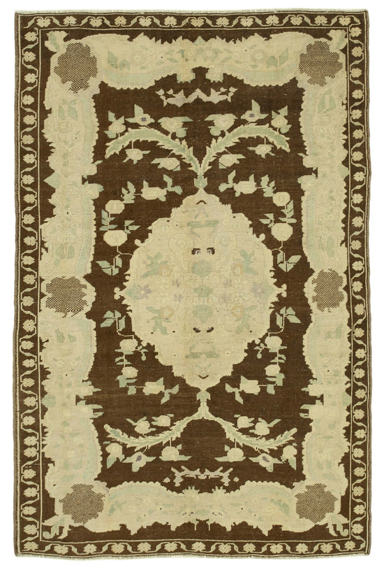 5x7 Beige Vintage Anatolian Rug - 32125