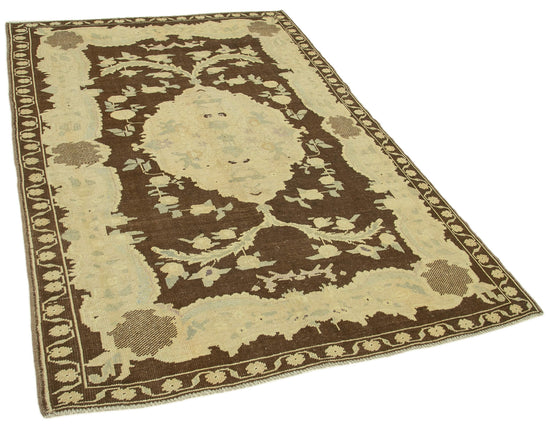 5x7 Beige Vintage Anatolian Rug - 32125