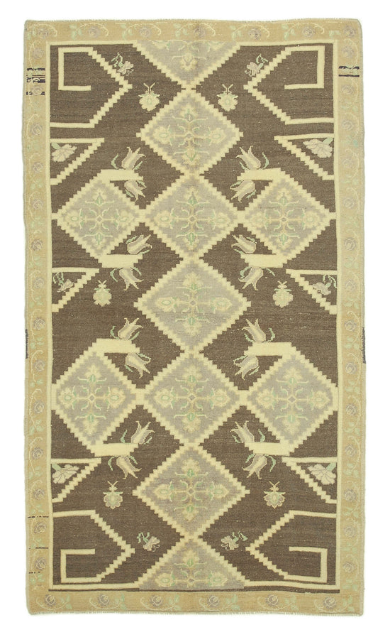 5x8 Beige Vintage Anatolian Rug - 32127