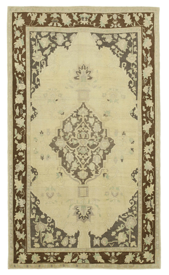 5x9 Beige Vintage Anatolian Rug - 32144