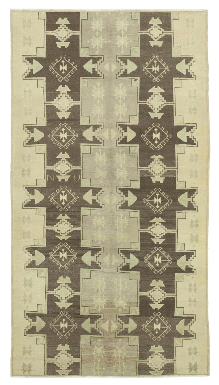 5x9 Beige Vintage Anatolian Rug - 32148