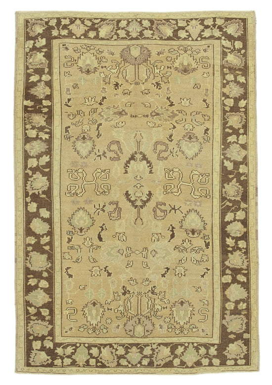 5x7 Beige Vintage Anatolian Rug - 32159