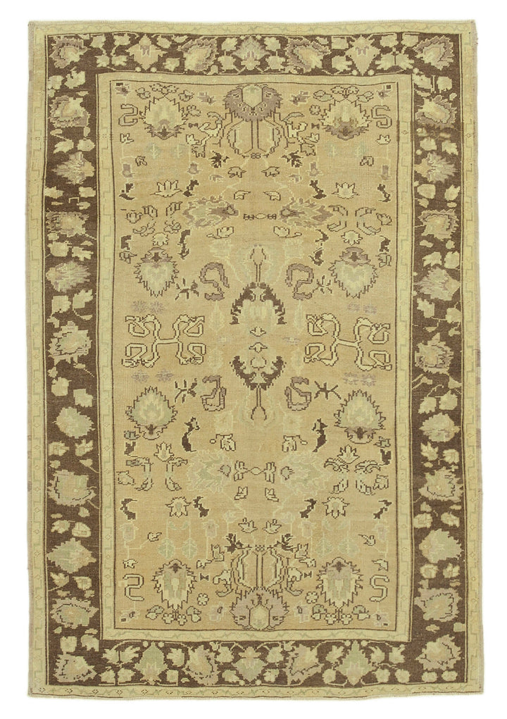5x7 Beige Vintage Anatolian Rug - 32159