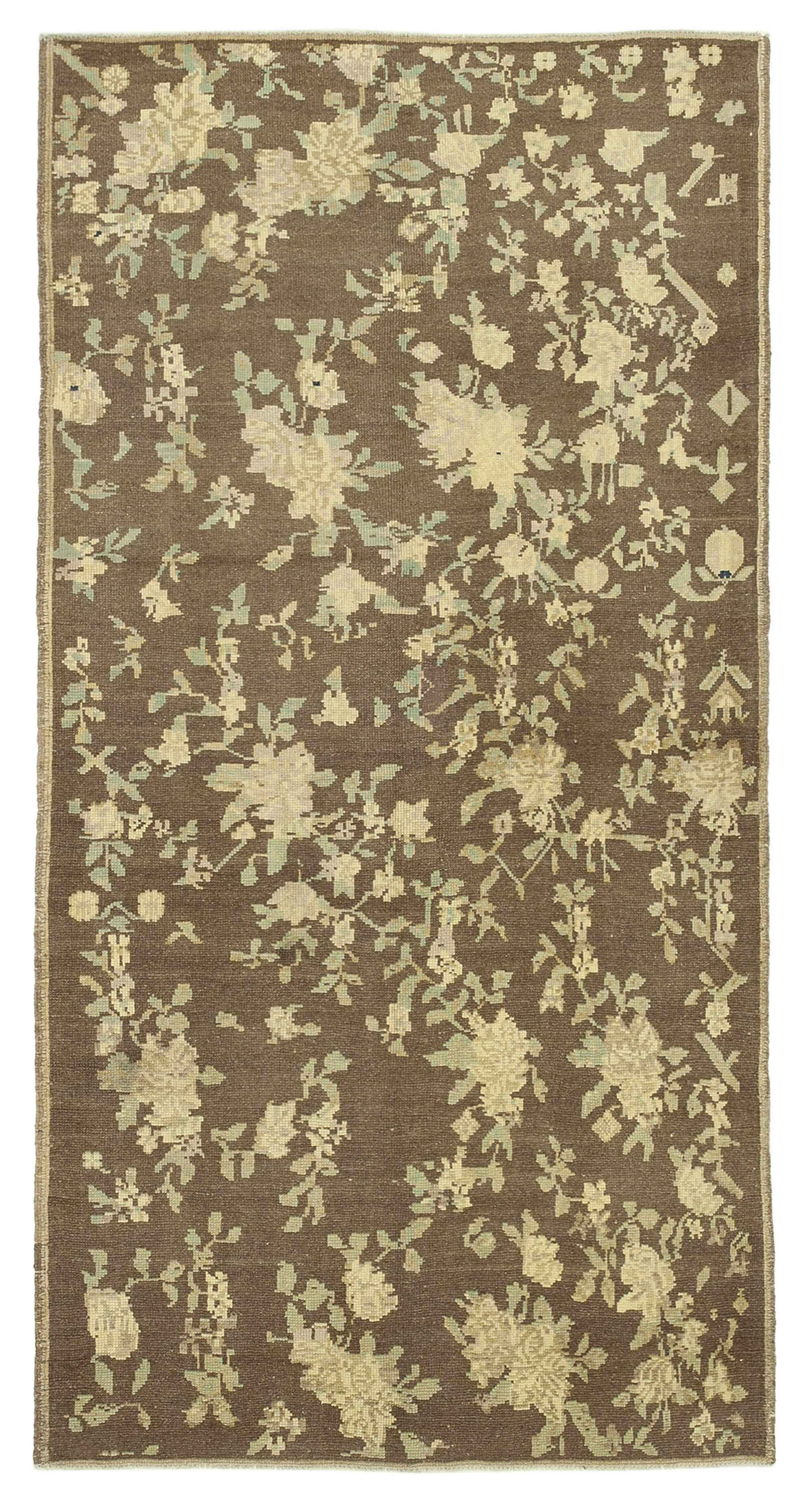 4x8 Beige Vintage Anatolian Rug - 32176