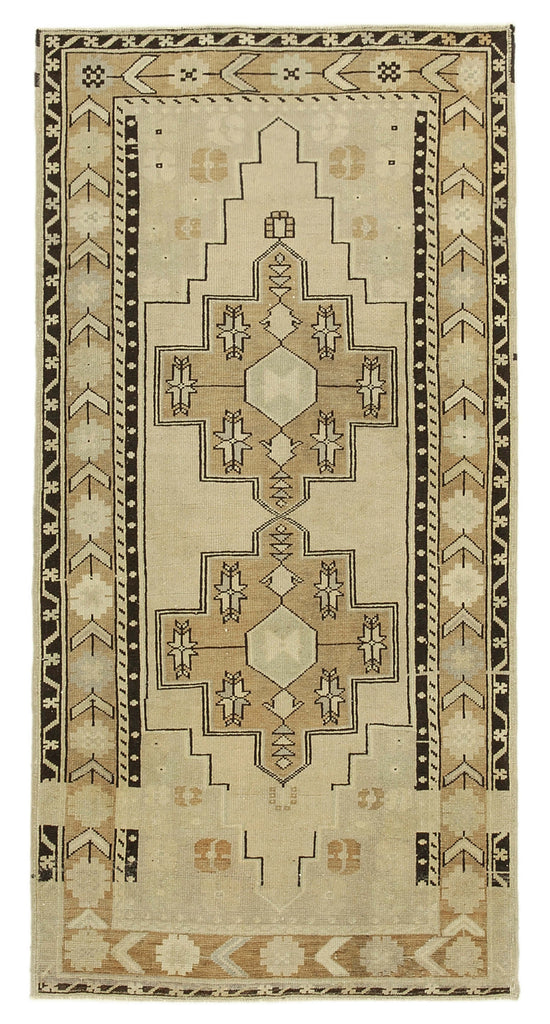 4x7 Beige Vintage Anatolian Rug - 32219