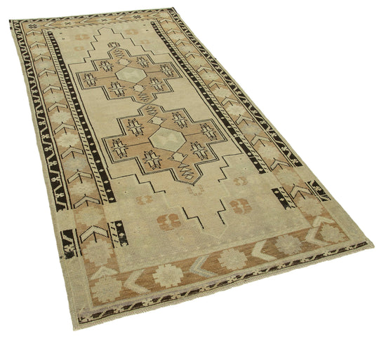 4x7 Beige Vintage Anatolian Rug - 32219