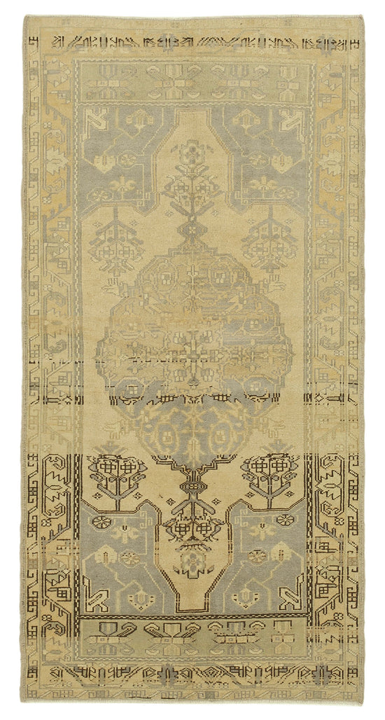 3x7 Beige Vintage Anatolian Rug - 32233