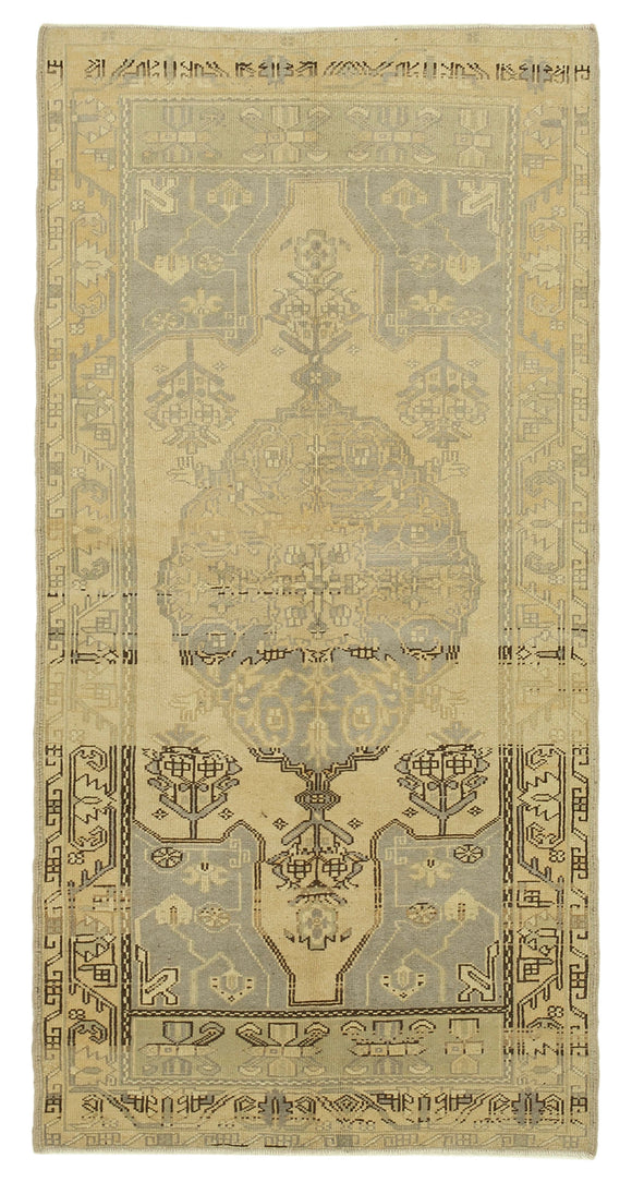 3x7 Beige Vintage Anatolian Rug - 32233