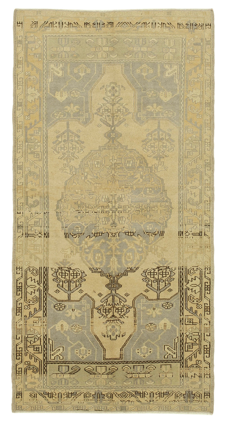 3x7 Beige Vintage Anatolian Rug - 32233