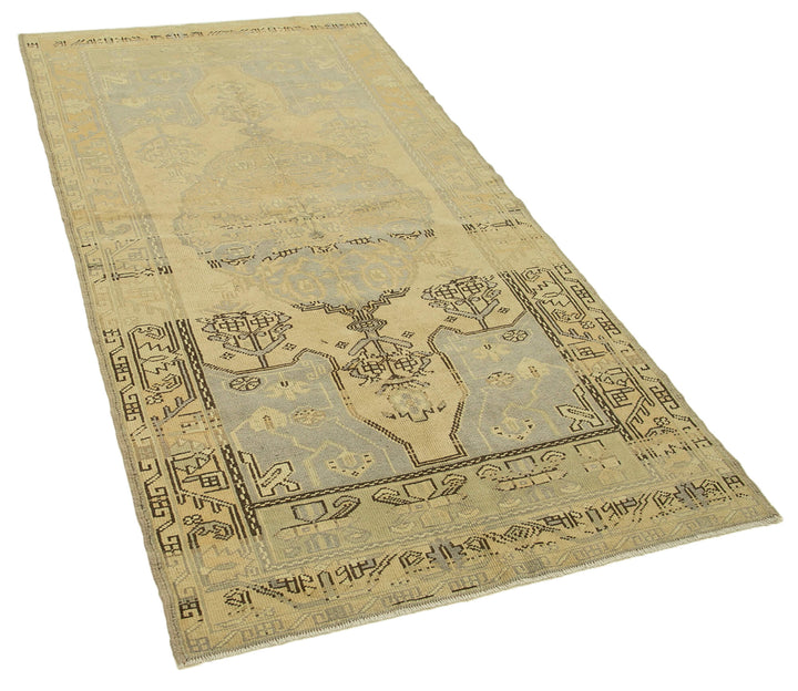 3x7 Beige Vintage Anatolian Rug - 32233