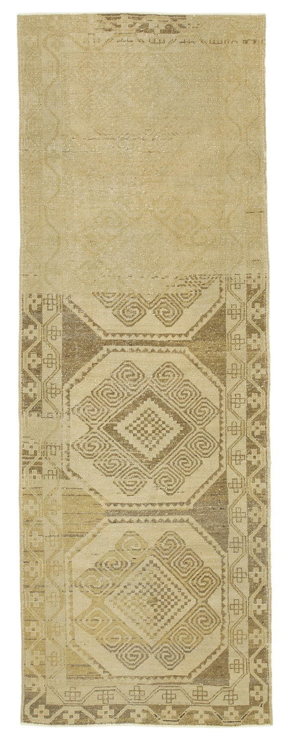 3x10 Beige Vintage Anatolian Rug - 32249