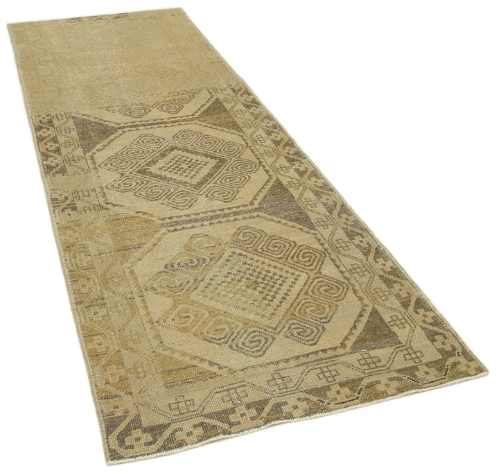 3x10 Beige Vintage Anatolian Rug - 32249