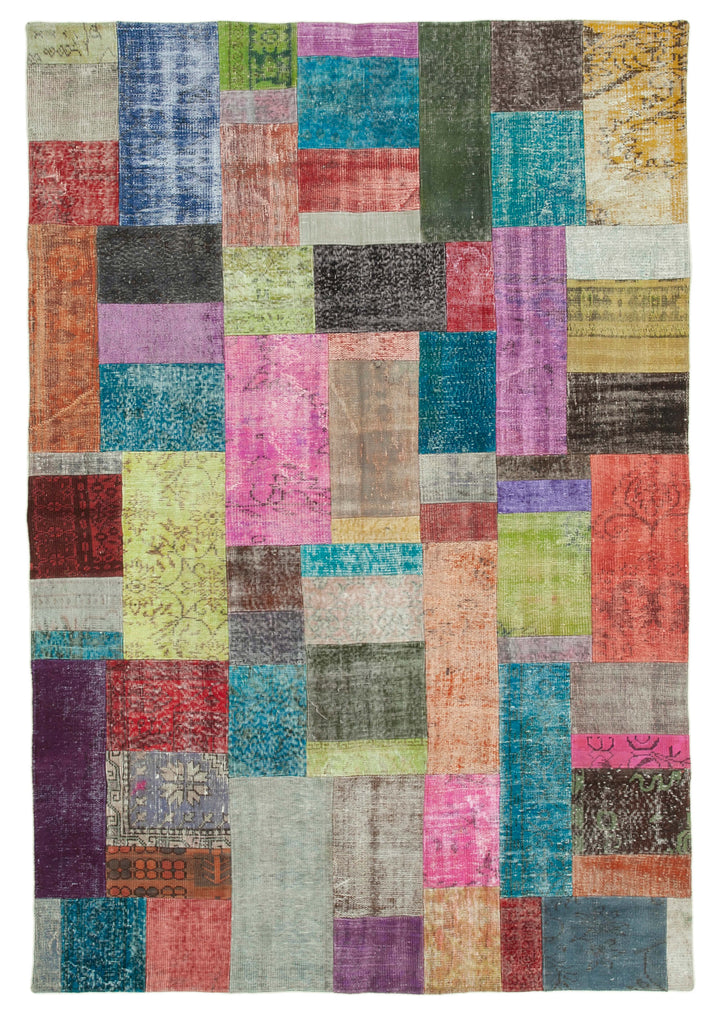7x10 Multicolor Patchwork Rug - 32277