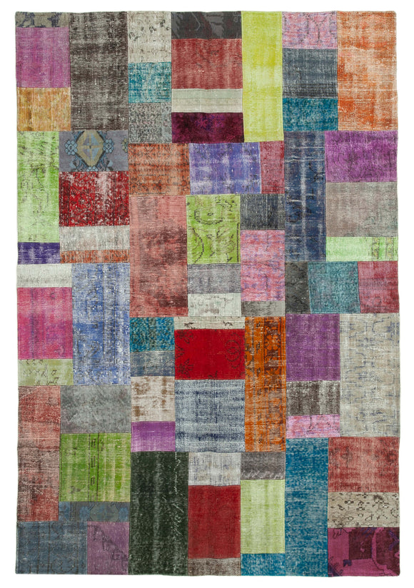 7x10 Multicolor Patchwork Rug - 32278